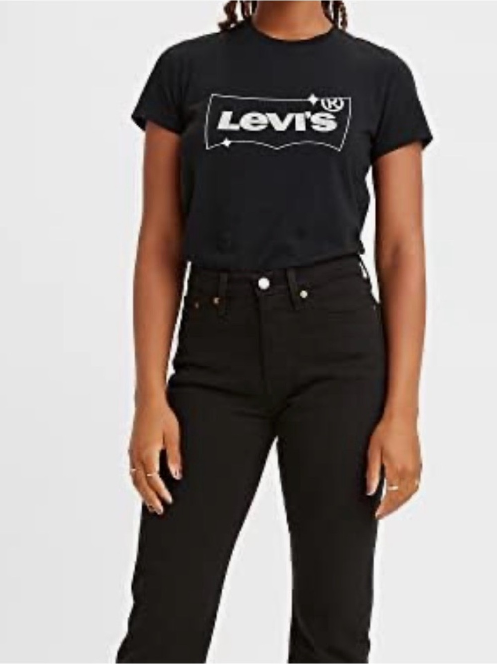 Levi's Perfect Women’s Crew Neck Short Sleeve Graphic T-Shirt Black 17369-1764